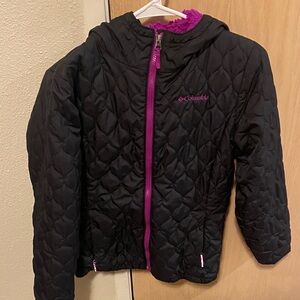 Columbia Kids Puffer Jacket - Black and Purple